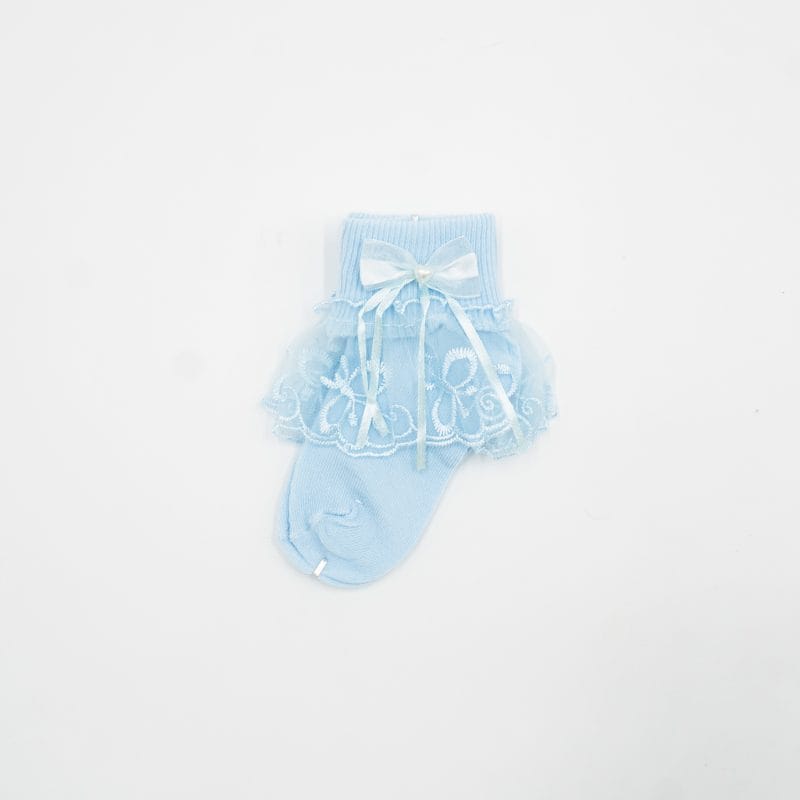 Baby Girl Lace Frill Socks with Bow
