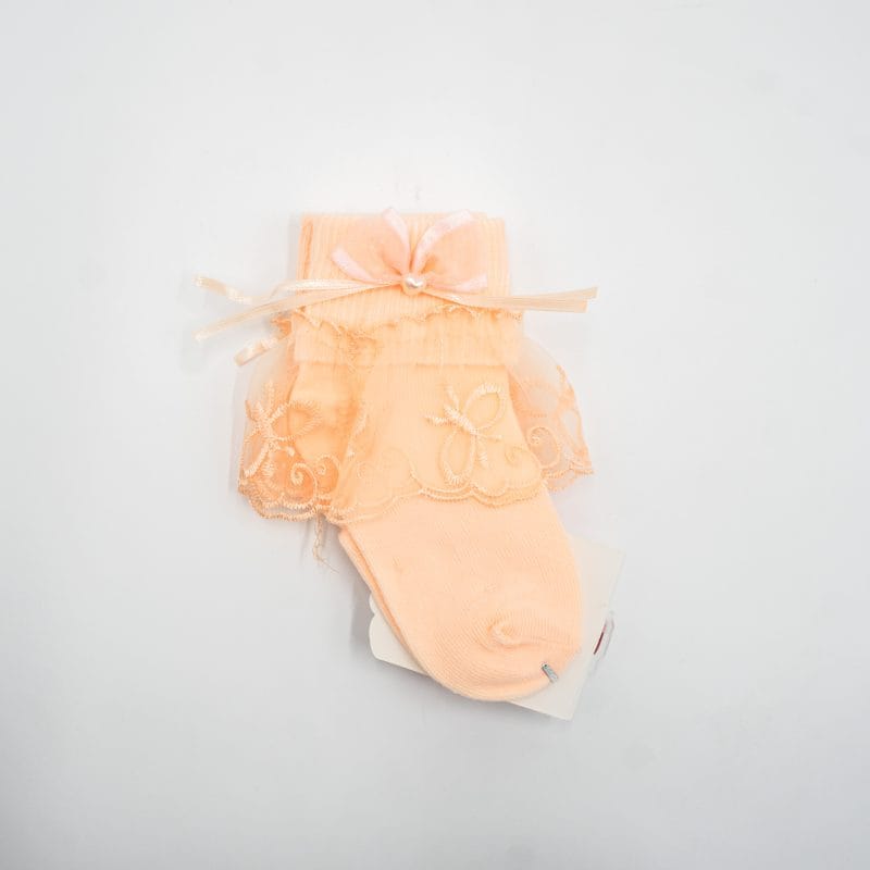 Baby Girl Lace Frill Socks with Bow