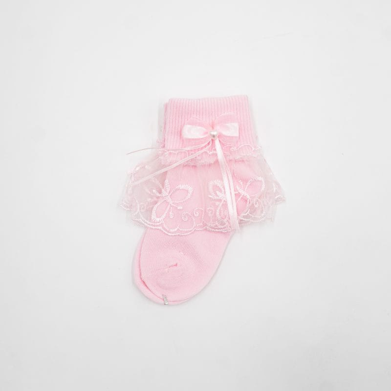 Baby Girl Lace Frill Socks with Bow