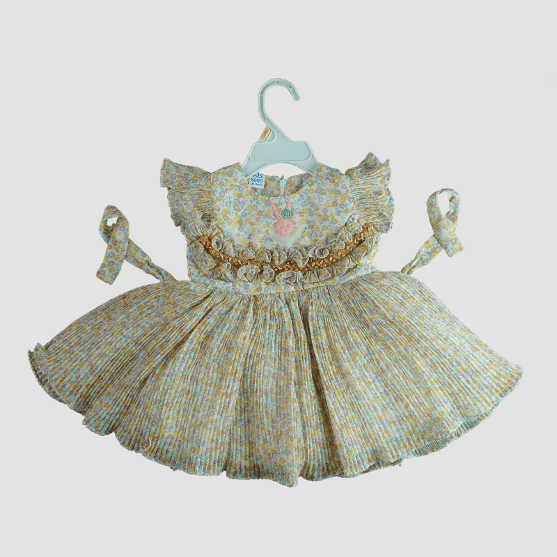 Floral Pleated Baby Girl Dress