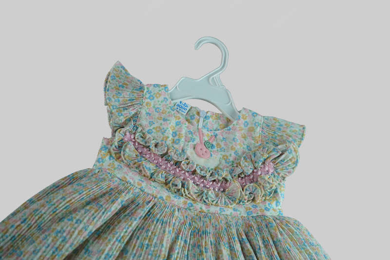 Floral Ruffle Pleated Baby Girl Dress – Pastel Edition - Image 2