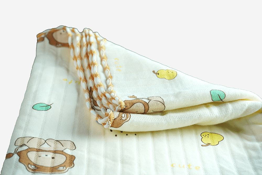 Premium Muslin Cotton Swaddle Blanket with Cute Animal Print – Soft & Breathable for Newborns