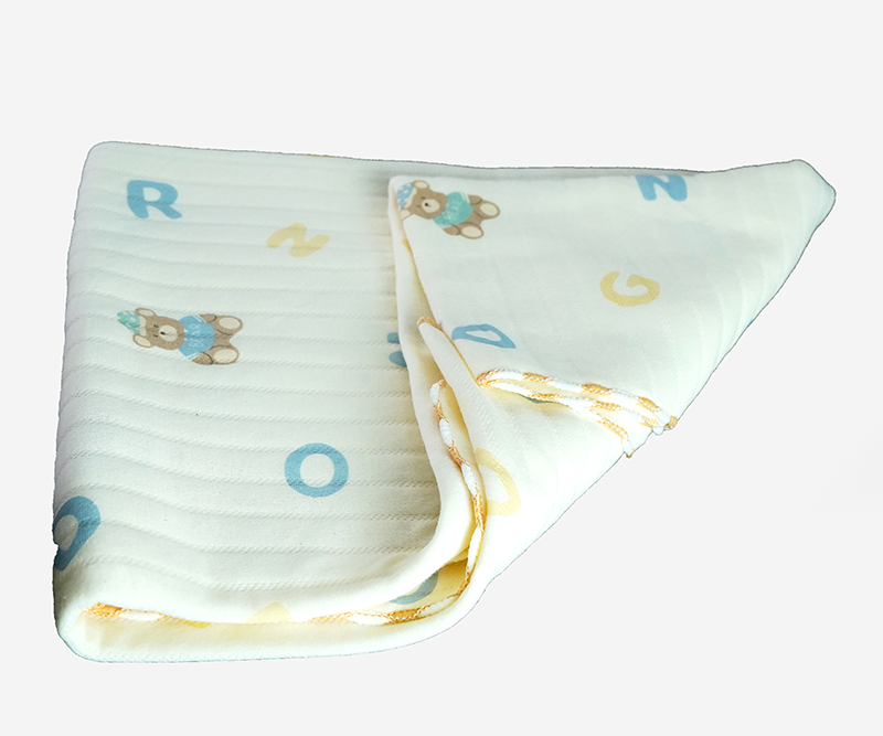 Premium Muslin Cotton Swaddle Blanket – Alphabet & Teddy Bear Print