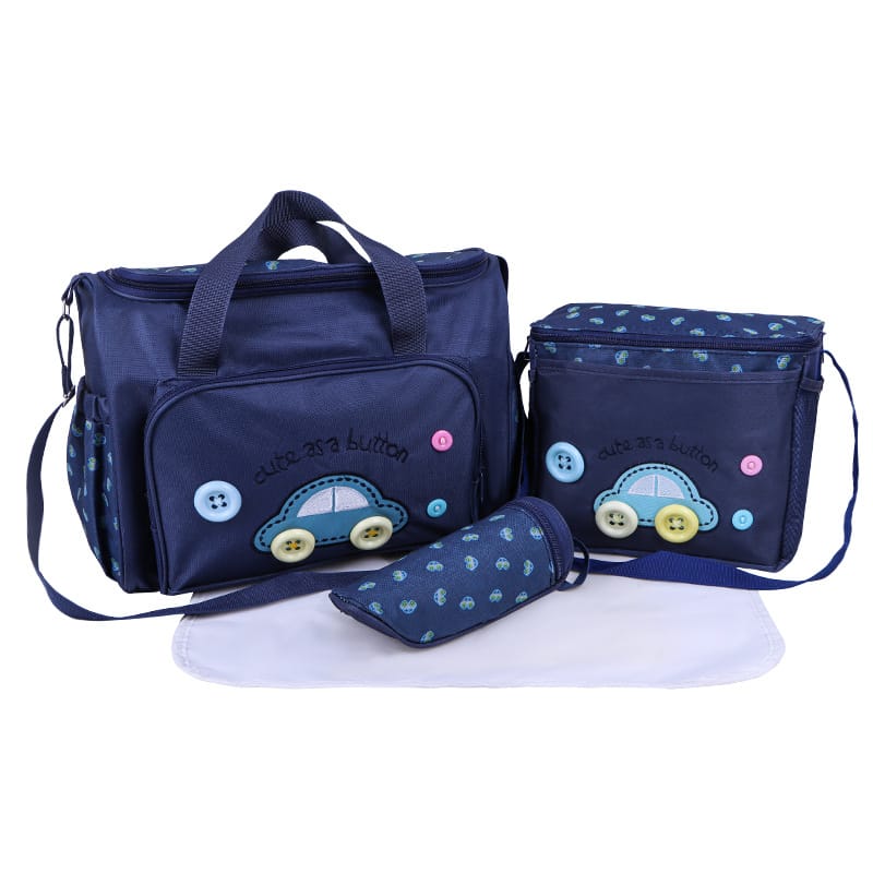 Philippine Mother and Baby Bag, Fashionable Multi-Functional Mommy Bag Four-Piece Set, Cartoon Car Cross-Body Mommy Bag