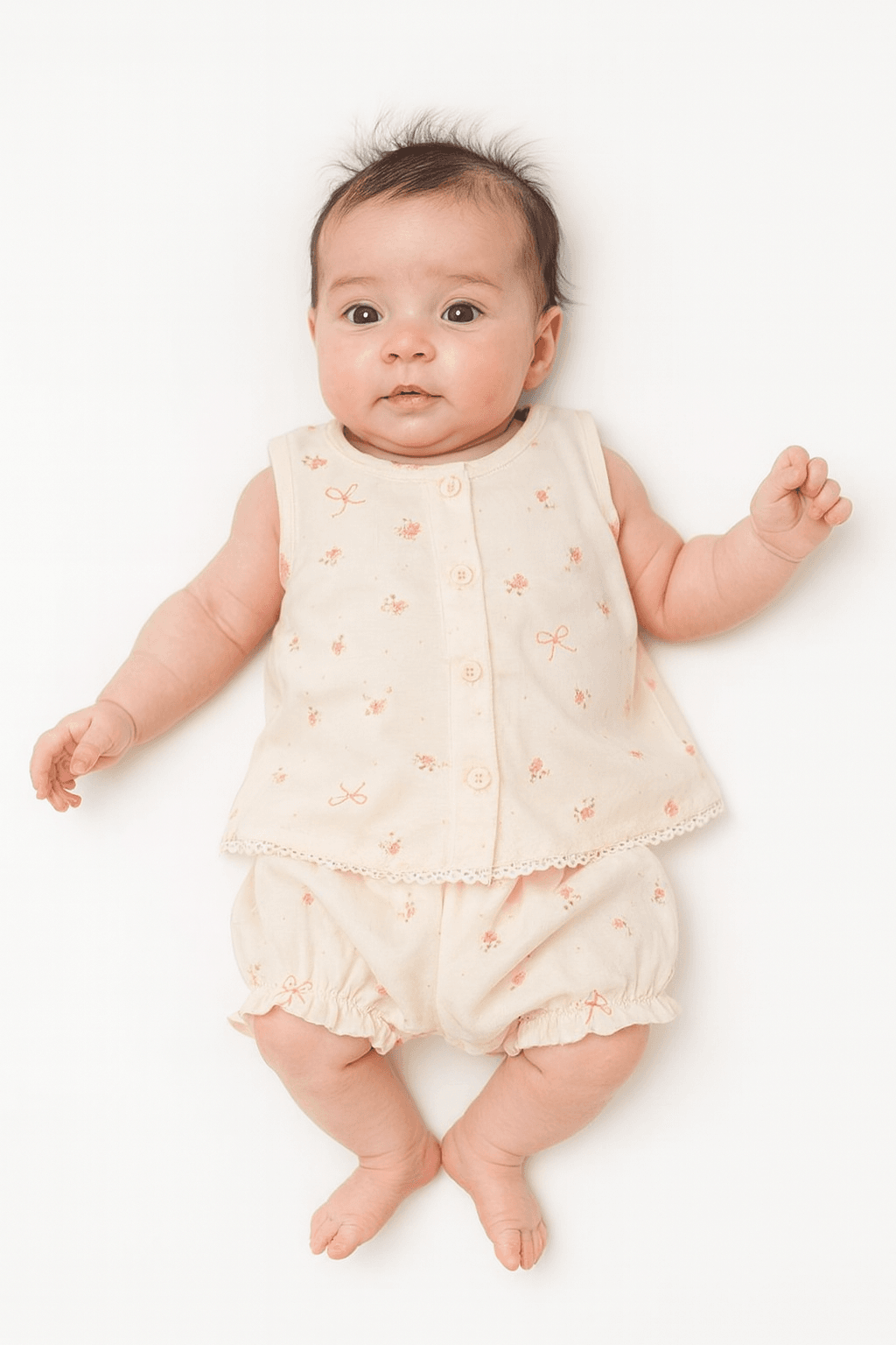 Zero Size Baby Cotton Sleeveless Suit [Peach]