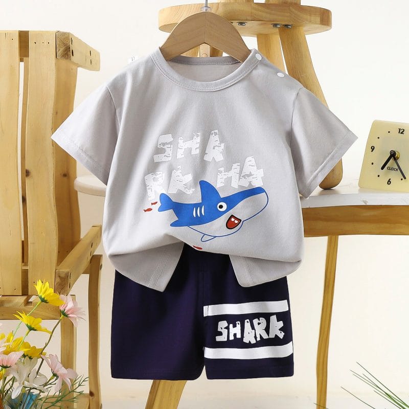 Gray shark Fashionable Cotton Outfit