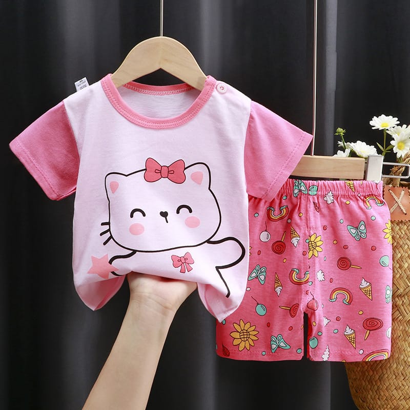 Baby Kitty Fashionable Cotton Outfit