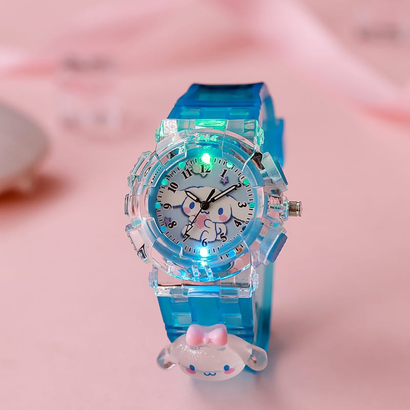 Children's Cartoon Colorful Luminous Watch [Sky Blue]
