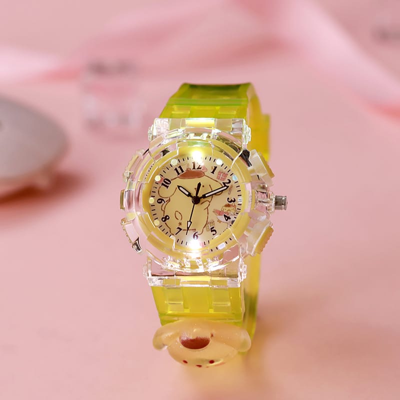 Children's Cartoon Colorful Luminous Watch [Yellow]