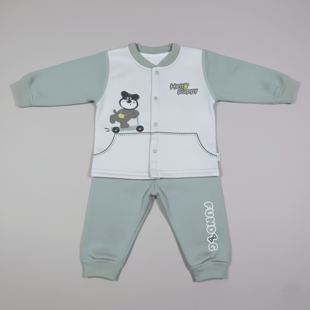 “Hello Puppy” Cotton Baby Winter Suit