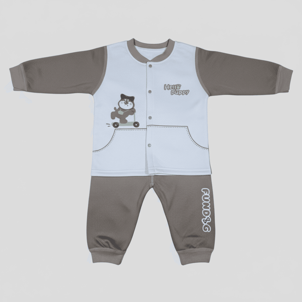 “Hello Puppy” Cotton Baby Winter Suit