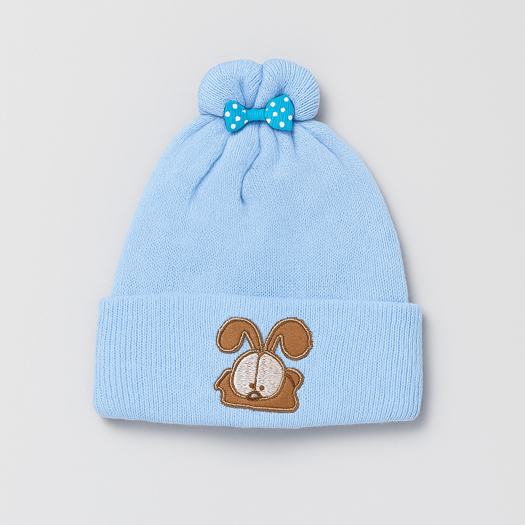 Soft Blue Knit Baby Cap