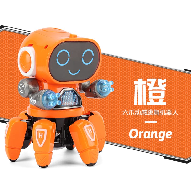 Dancing Electric Six-claw Music Robot