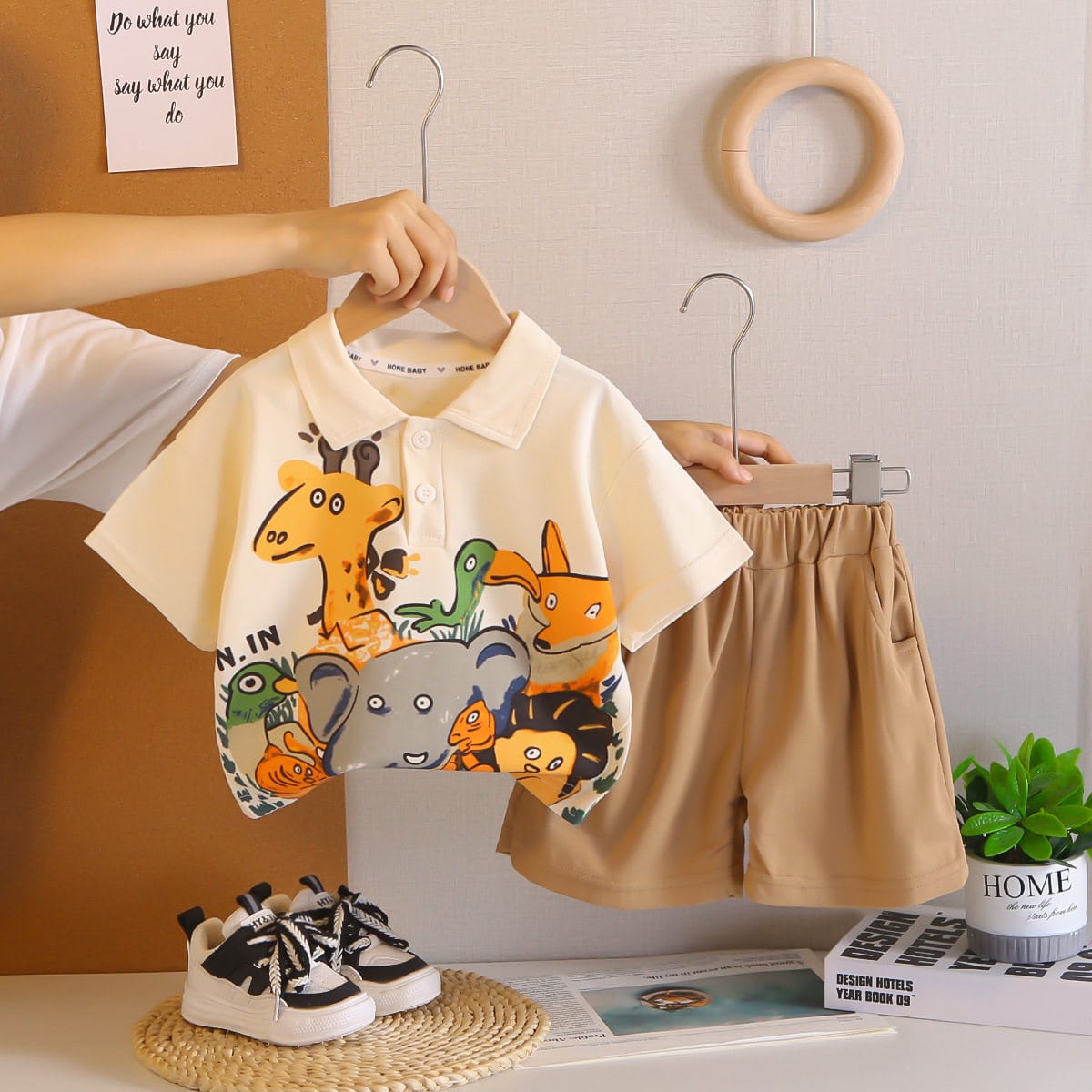 Kidsren's Cool and Handsome Suits Fashionable Baby Summer Clothes