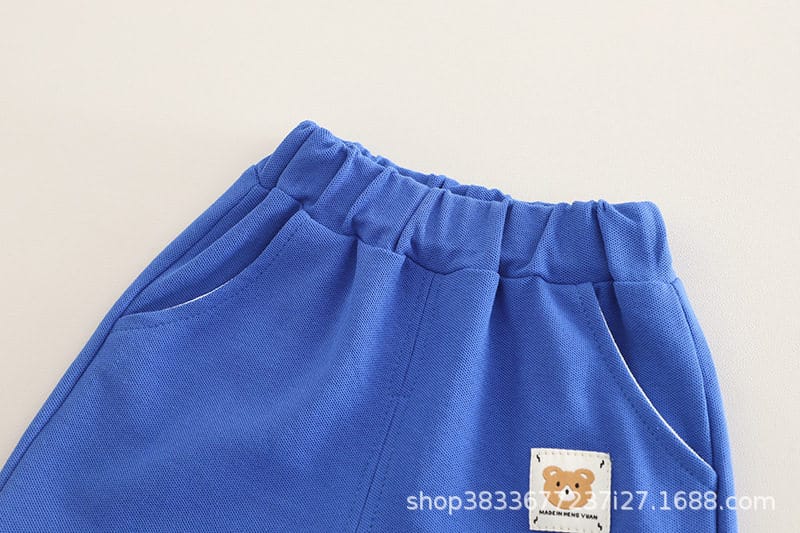 Kidsren's Short-Sleeved Suit Lapel Puppy Two-Piece Polo Shirt - Image 11
