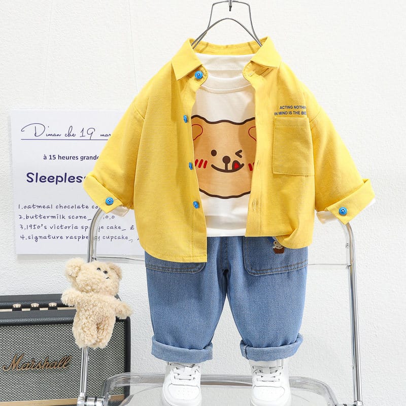 New Kidsren's Three-Piece Casual Suit for Baby Boy