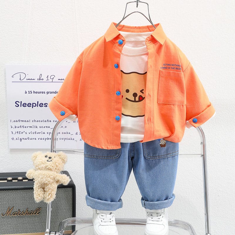 New Kidsren's Three-Piece Casual Suit for Baby Boy