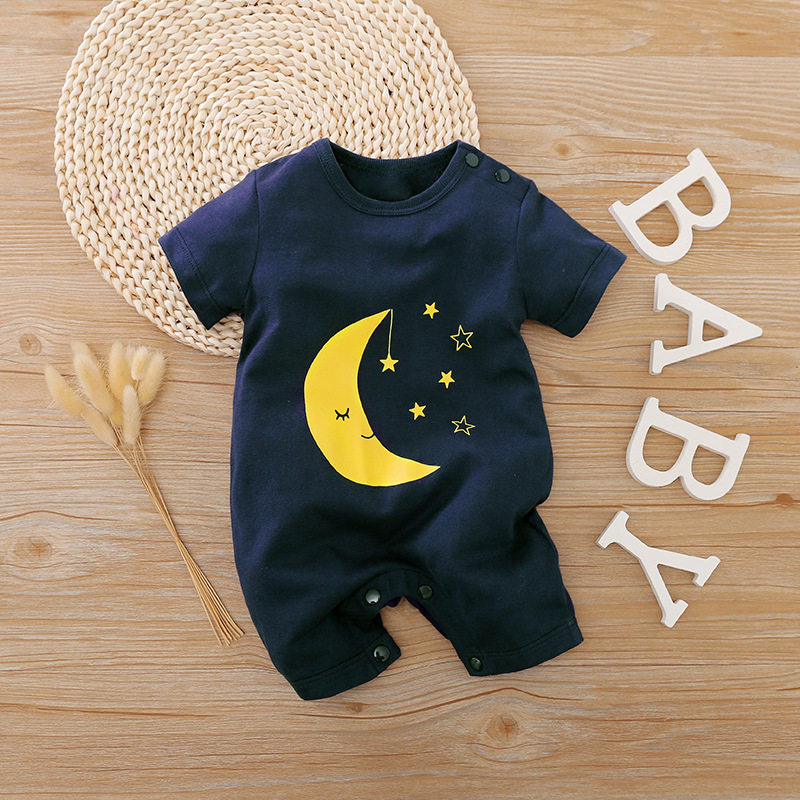 Short-Sleeved Baby Jumpsuit for Summer