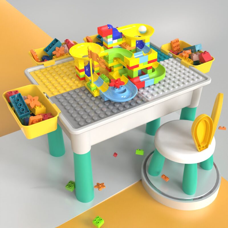 Large long table, 4 storage, 106 slides, 1 chair
