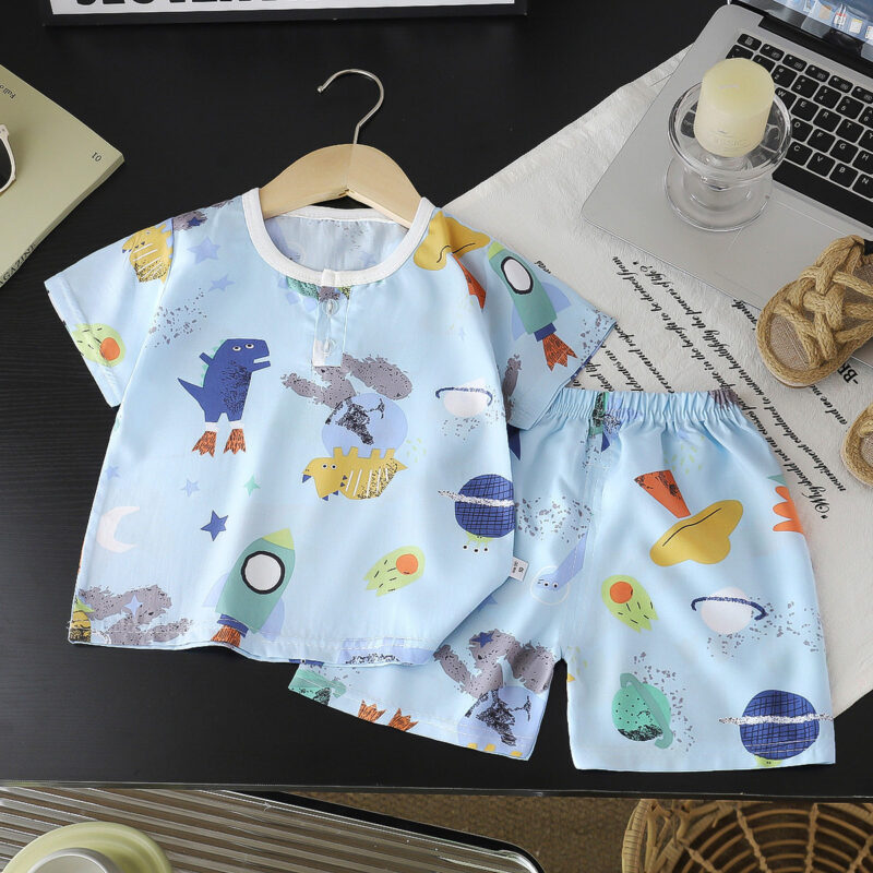 Summer Cotton Short-Sleeved Suits for Children