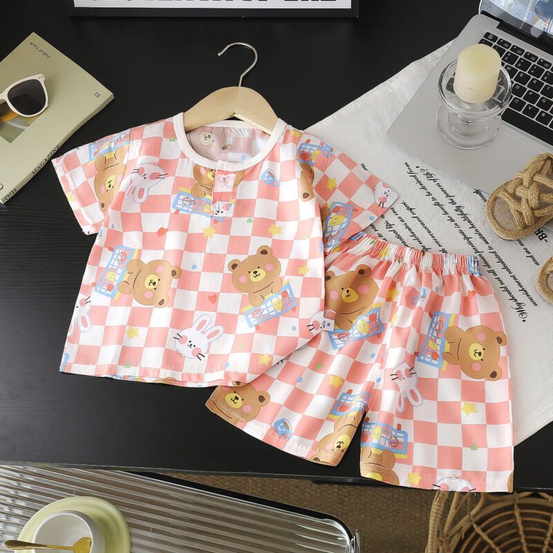 Summer Cotton Short-Sleeved Suits for Children