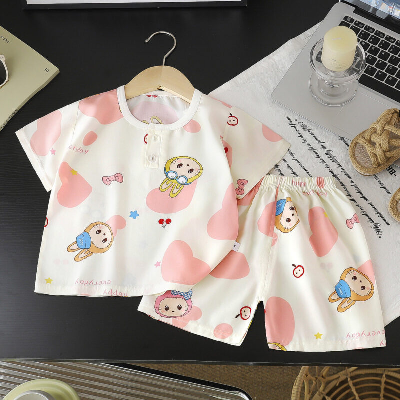 Summer Cotton Short-Sleeved Suits for Children