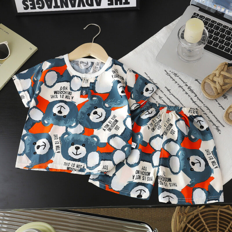 Summer Cotton Short-Sleeved Suits for Children