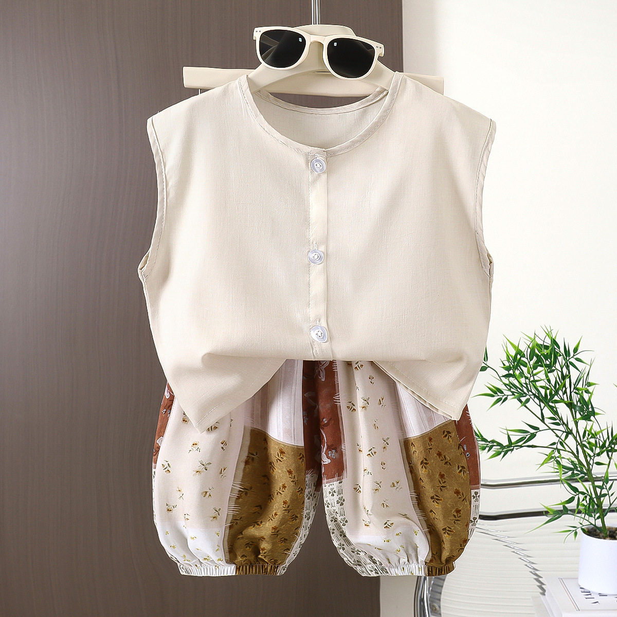 Cotton and Linen New Style Two-Piece Set